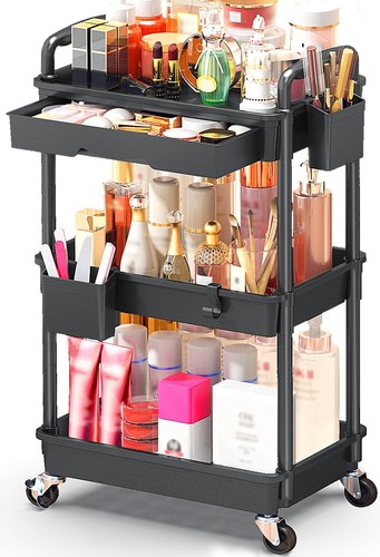 Tier rolling makeup cart - rolling,