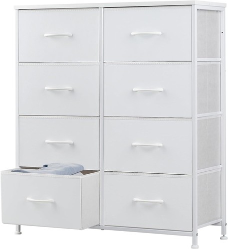 White drawers dresser - white,
