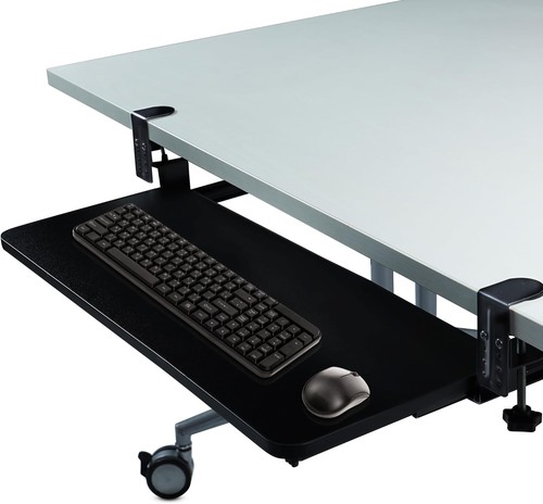 Keyboard tray under desk - under, pull