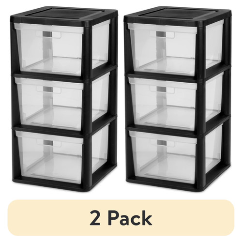 2pcs clear drawer plastic - 2pcs,